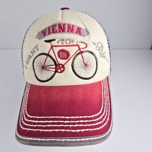 Robin Ruth Vienna Austria Distressed Trucker Cap- Adjustable Strap Back